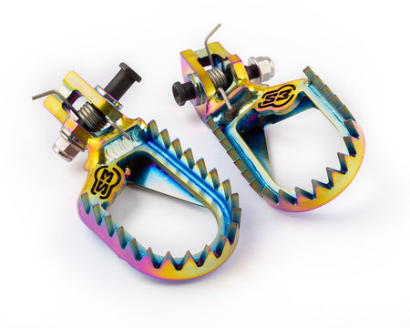 S3 Parts TITANIUM S3 FOOTPEGS  RAINBOW TPI + 4T
