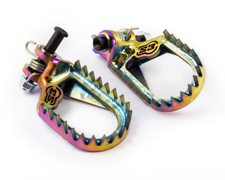 S3 Parts TITANIUM S3 FOOTPEGS RAINBOW SH