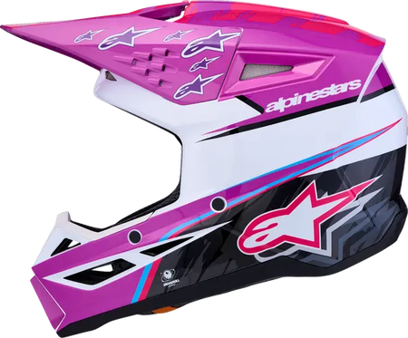 Alpinestars Helm Jeugd SM3 FALCON Paars/Wit/Roze