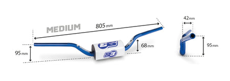 S3 Parts HANDLEBAR + PROTECTOR S3 BLUE