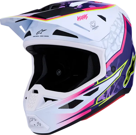 Alpinestars Helm SM7 BLASTER Paars/Roze/Wit