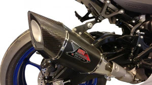 GSXR zwart/carbon slip-on R-11Sq E-keur