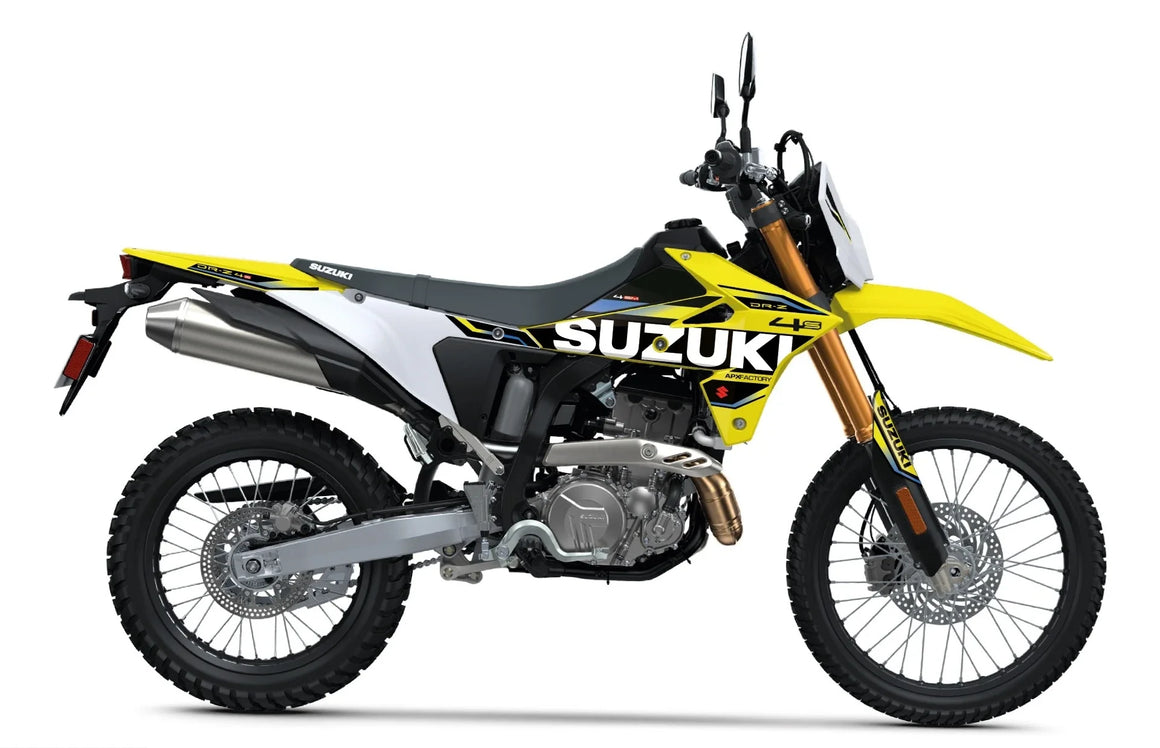 Stickerset DRZ4-S, Zwart/Wit/Blauw