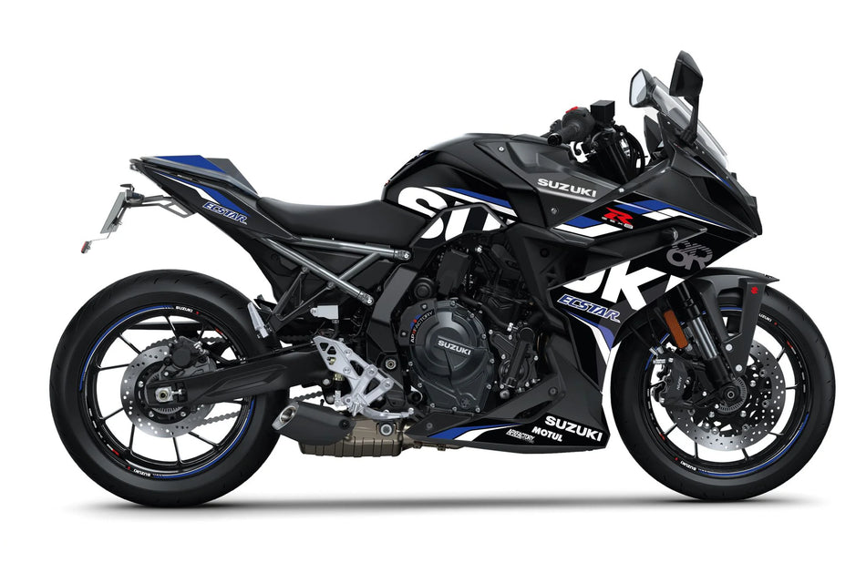 Stickerset GSX8R Sport, zwart/blauw mat