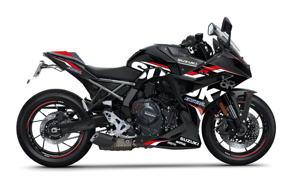 Stickerset GSX8R Sport, zwart/rood mat