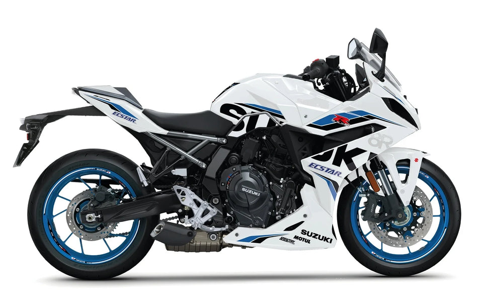 Stickerset GSX-8R Sport, Zwart/Blauw/Wit