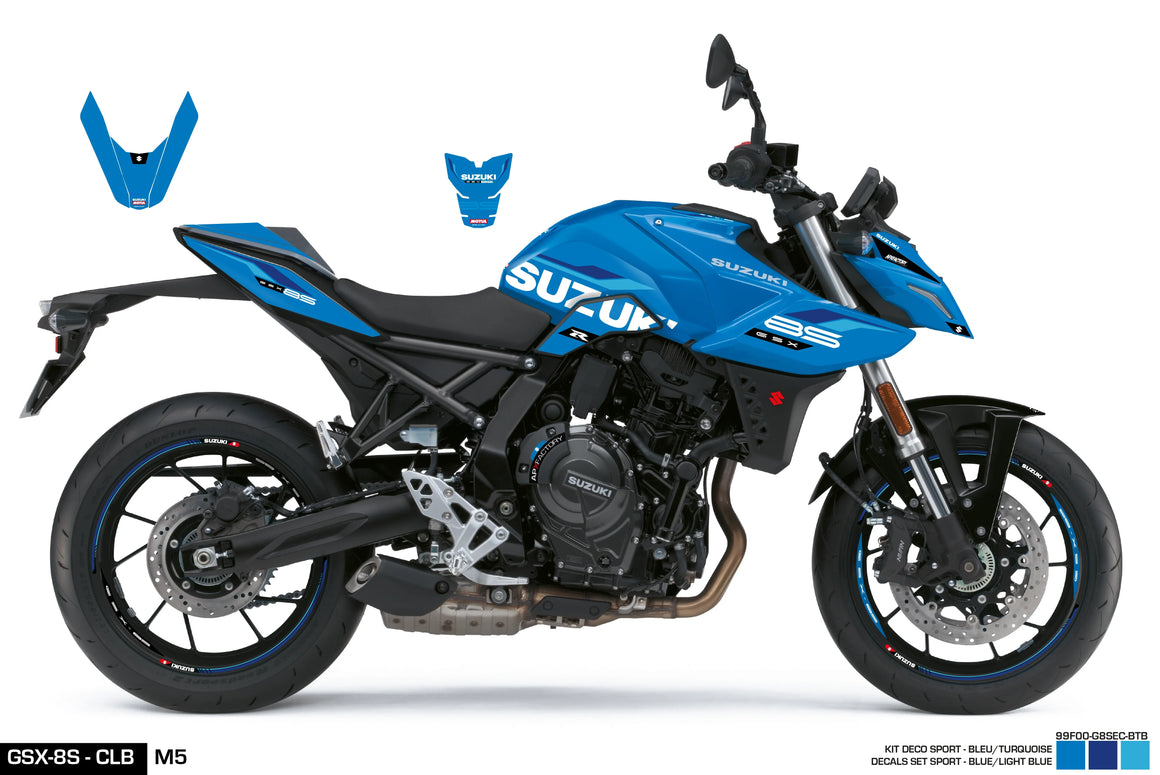 Stickerset GSX-8S Sport, blauw/lichtblau
