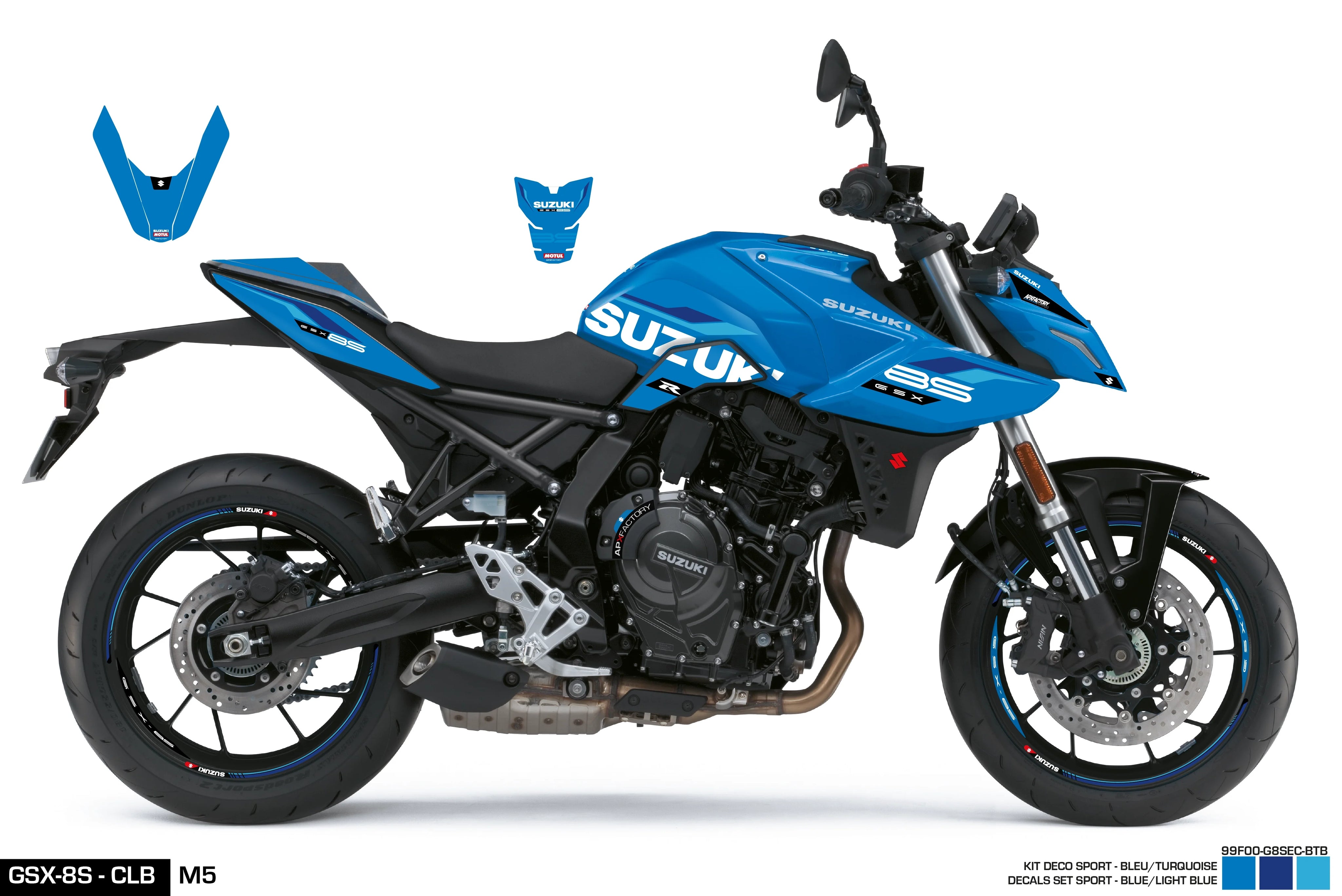 Stickerset GSX-8S Sport, blauw/lichtblau