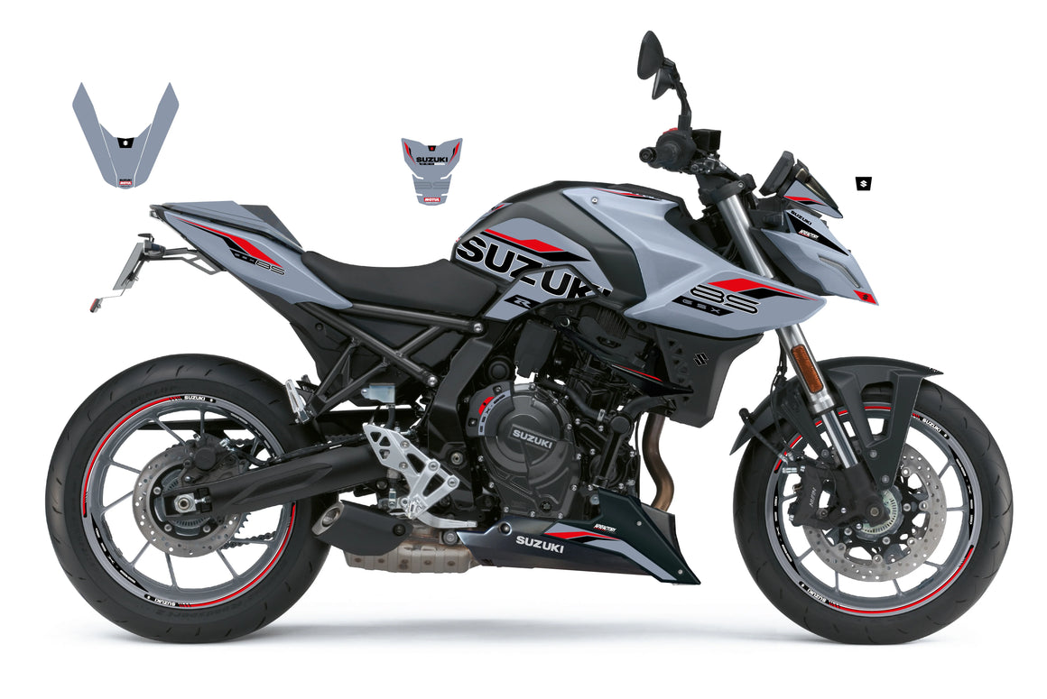 Stickerset GSX-8S Grijs/Rood mat