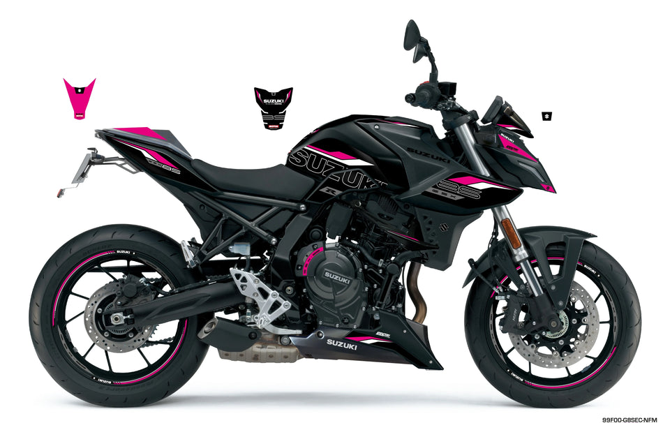 Stickerset GSX-8S Sport, Zwart/Roze/Grij