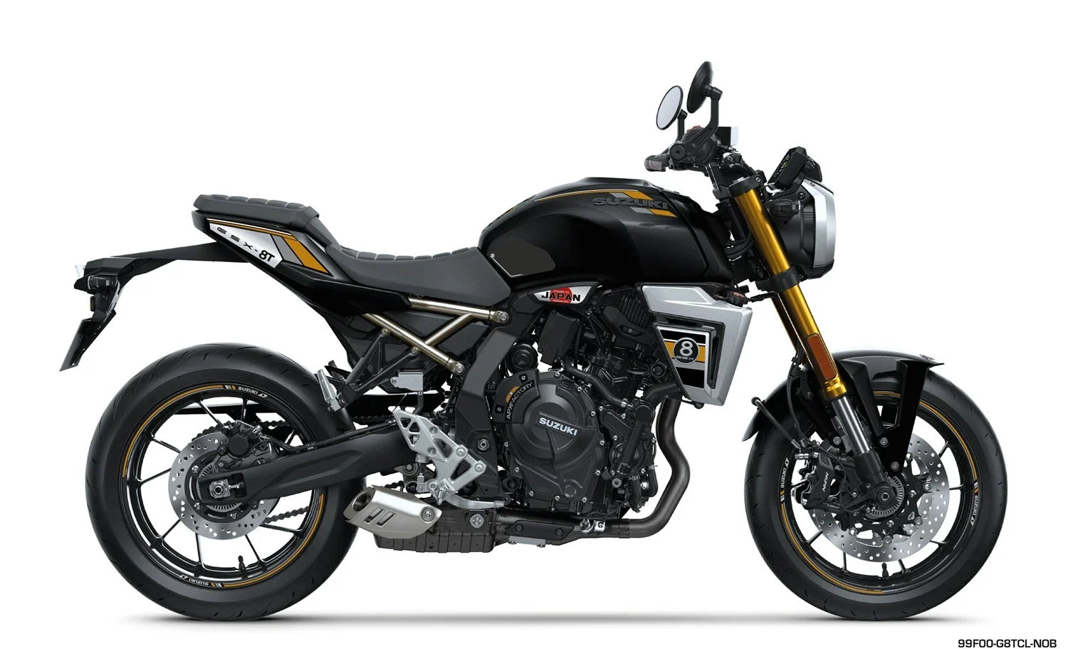 Stickerset GSX-8T Zwart/Goud/Grijs