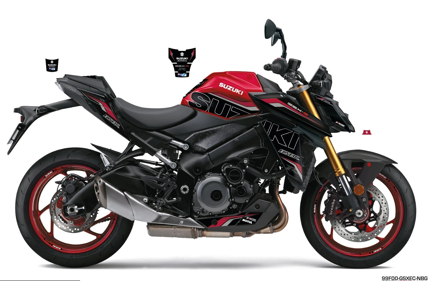 Stickerset Rood/Grijs GSX-S M2~