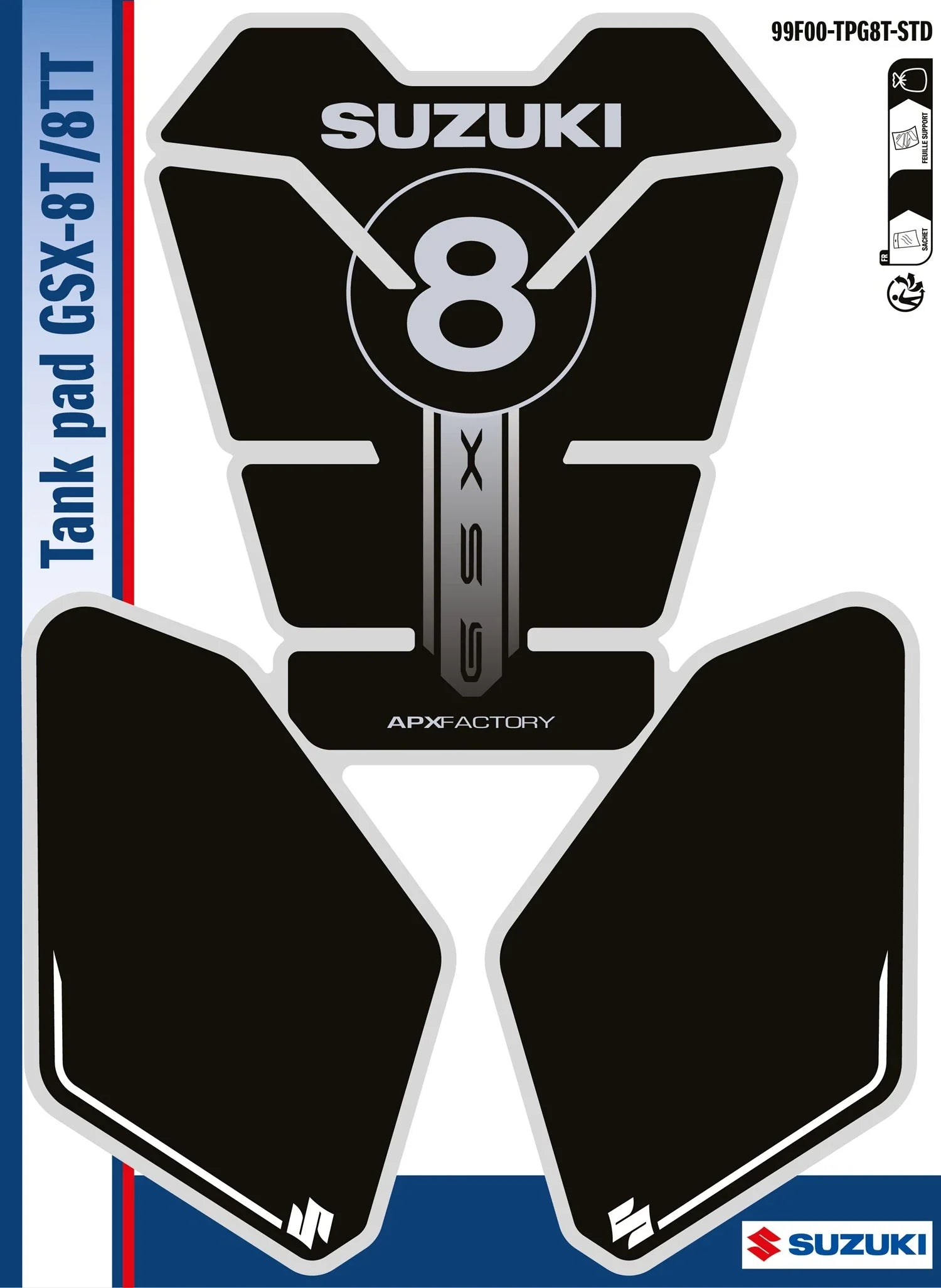 Tankpad en kneepads 8-Ball