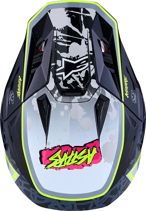 Alpinestars Helm SM7 BLASTER Zwart/Grijs/Fluor Geel