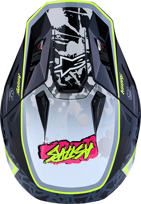 Alpinestars Helm SM7 BLASTER Zwart/Grijs/Fluor Geel