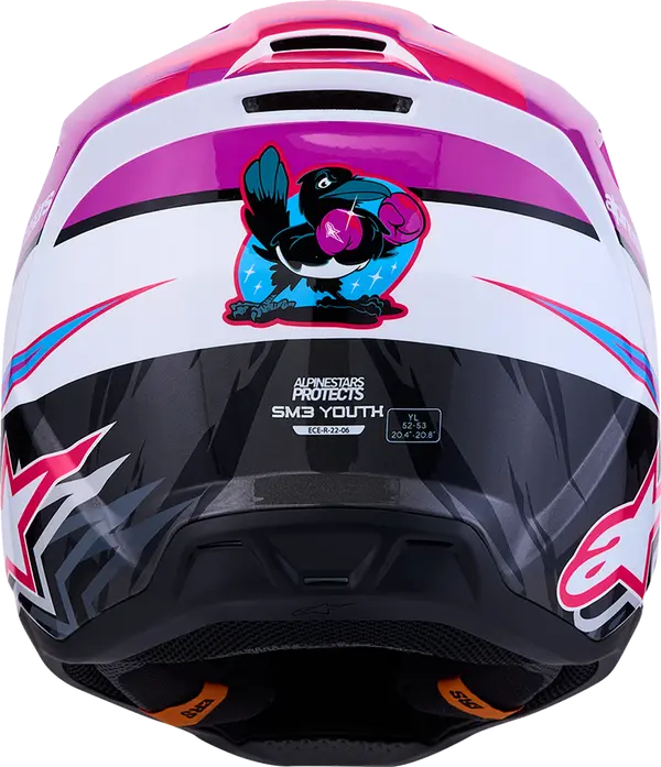 Alpinestars Helm Jeugd SM3 FALCON Paars/Wit/Roze