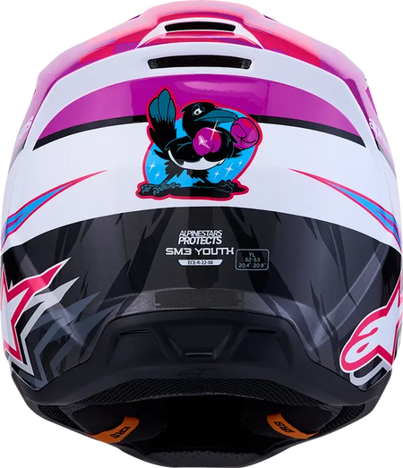 Alpinestars Helm Jeugd SM3 FALCON Paars/Wit/Roze