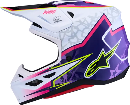 Alpinestars Helm SM7 BLASTER Paars/Roze/Wit