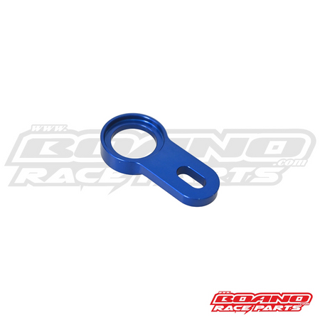 BOANO CNC aluminium uitlaatbeugel, blauw - TM 125/250/300 2T (2019-2026)