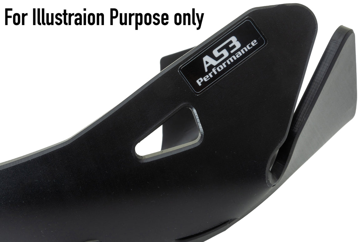 GAS GAS EC EX 250 350 F 2021-2023 AS3 DTC PLASTIC SKID PLATE AND LINKAGE GUARD BLACK