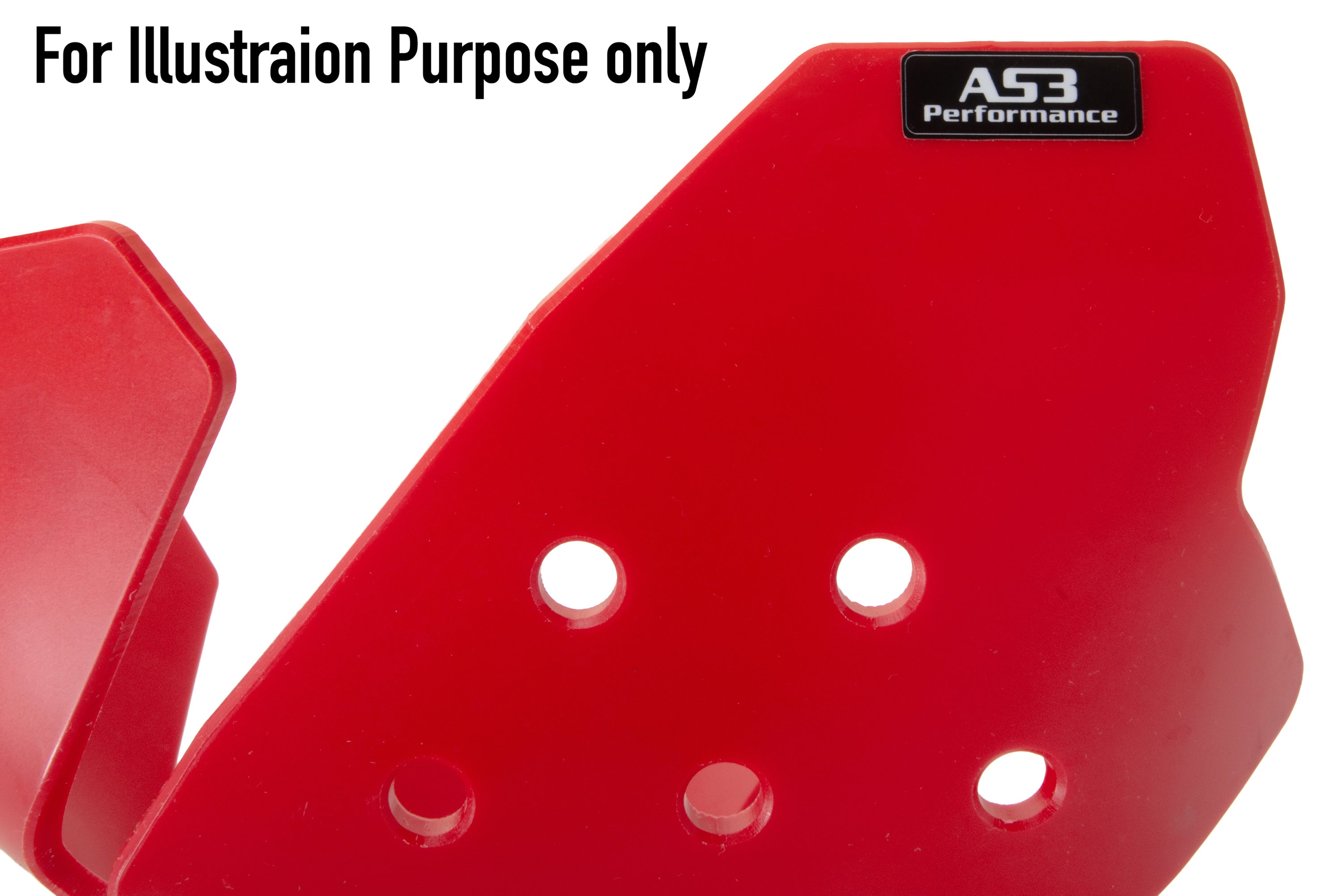 GAS GAS EC EX 250 350 F 2024-2025 AS3 DTC PLASTIC SKID PLATE AND LINKAGE GUARD RED