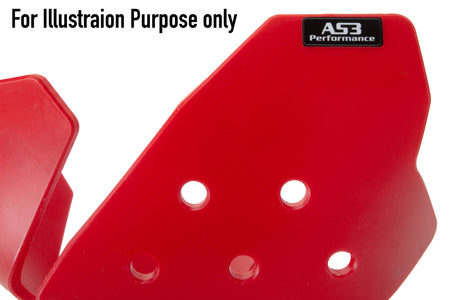 RIEJU MR 250 300 2021-2025 AS3 DTC PLASTIC SKID PLATE AND LINKAGE GUARD RED