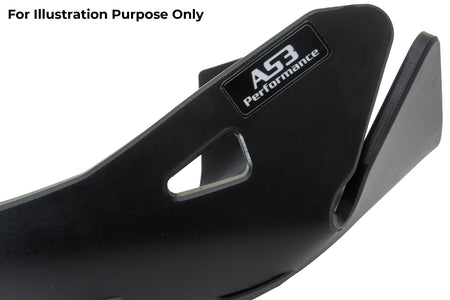 KTM 250 300 SX XC 2023-2025 AS3 DTC PLASTIC SKID PLATE AND LINKAGE GUARD BLACK