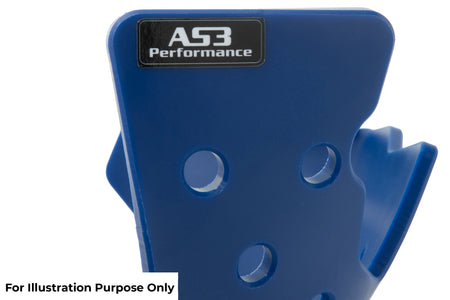 YAMAHA YZ 125 2006-2025 AS3 DTC PLASTIC SKID PLATE AND LINKAGE GUARD BLUE