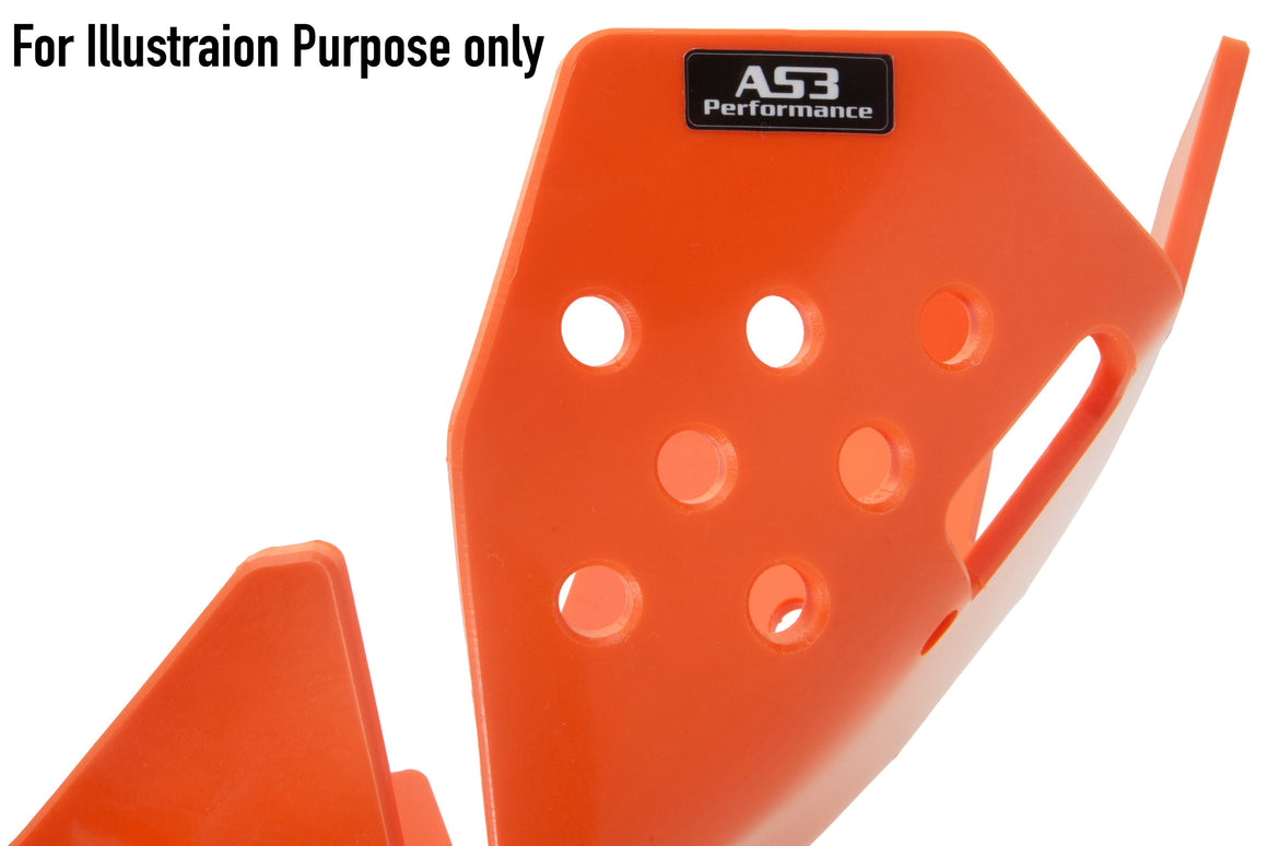 KTM 450 SX-F XC-F 2023-2025 AS3 DTC PLASTIC SKID PLATE AND LINKAGE GUARD ORANGE