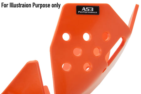 KTM 450 SX-F XC-F 2023-2025 AS3 DTC PLASTIC SKID PLATE AND LINKAGE GUARD ORANGE