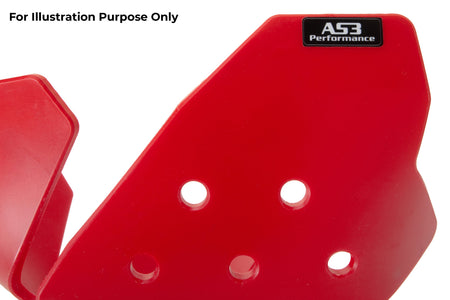 HONDA CRF 250 R RX 2021-2024 AS3 DTC PLASTIC SKID PLATE AND LINKAGE GUARD RED