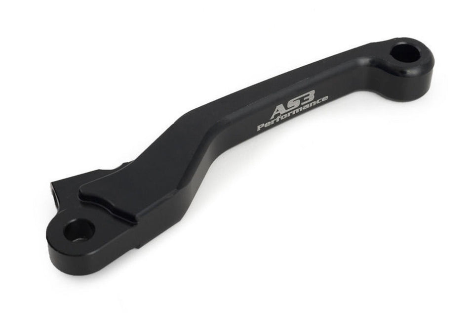 AS3 PERFORMANCE FLEXI LEVER SHORTER 3 FINGER CLUTCH LEVER BLACK