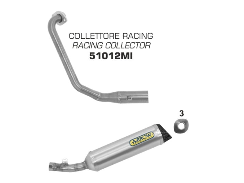 Arrow Yamaha MT 125 2014-2019 – Thunder titanium silencer with carby end cap | Femon Parts