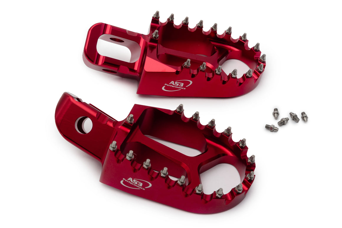AS3 Racing Series Voetsteunen Rood