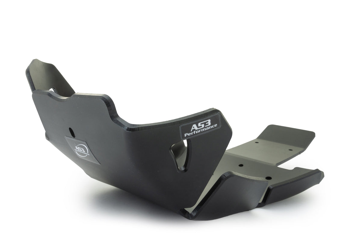 BETA 125 200 RR 2020-2022 AS3 DTC PLASTIC SKID PLATE AND LINKAGE GUARD BLACK