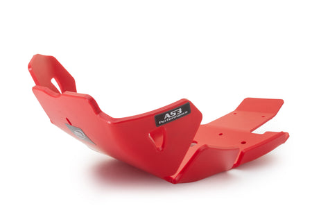 BETA 125 200 RR 2020-2022 AS3 DTC PLASTIC SKID PLATE AND LINKAGE GUARD RED