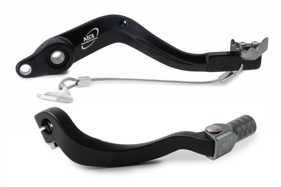 AS3 Factory Series Rempedaal & Versnellingspook Zwart