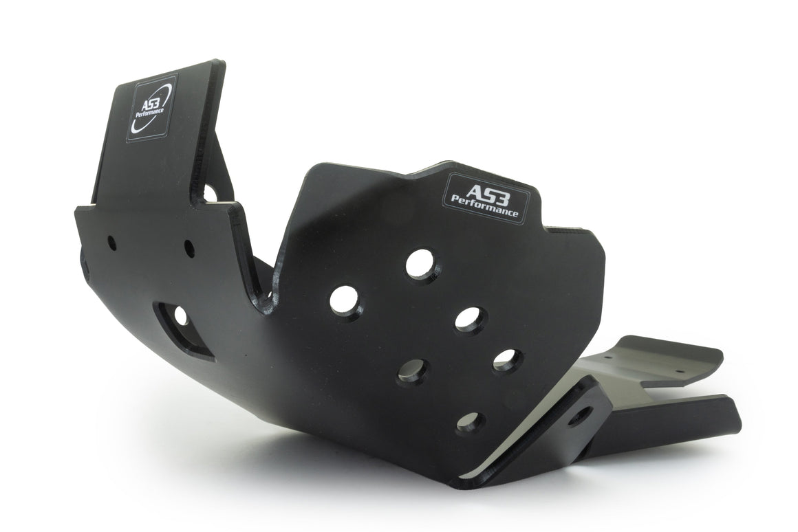 BETA 350 390 430 480 RR 2020-2024 AS3 DTC PLASTIC SKID PLATE AND LINKAGE GUARD BLACK