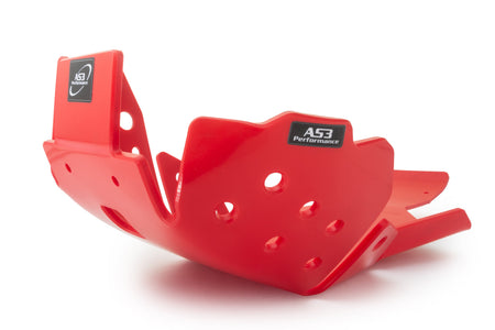 BETA 350 390 430 480 RR 2020-2024 AS3 DTC PLASTIC SKID PLATE AND LINKAGE GUARD RED