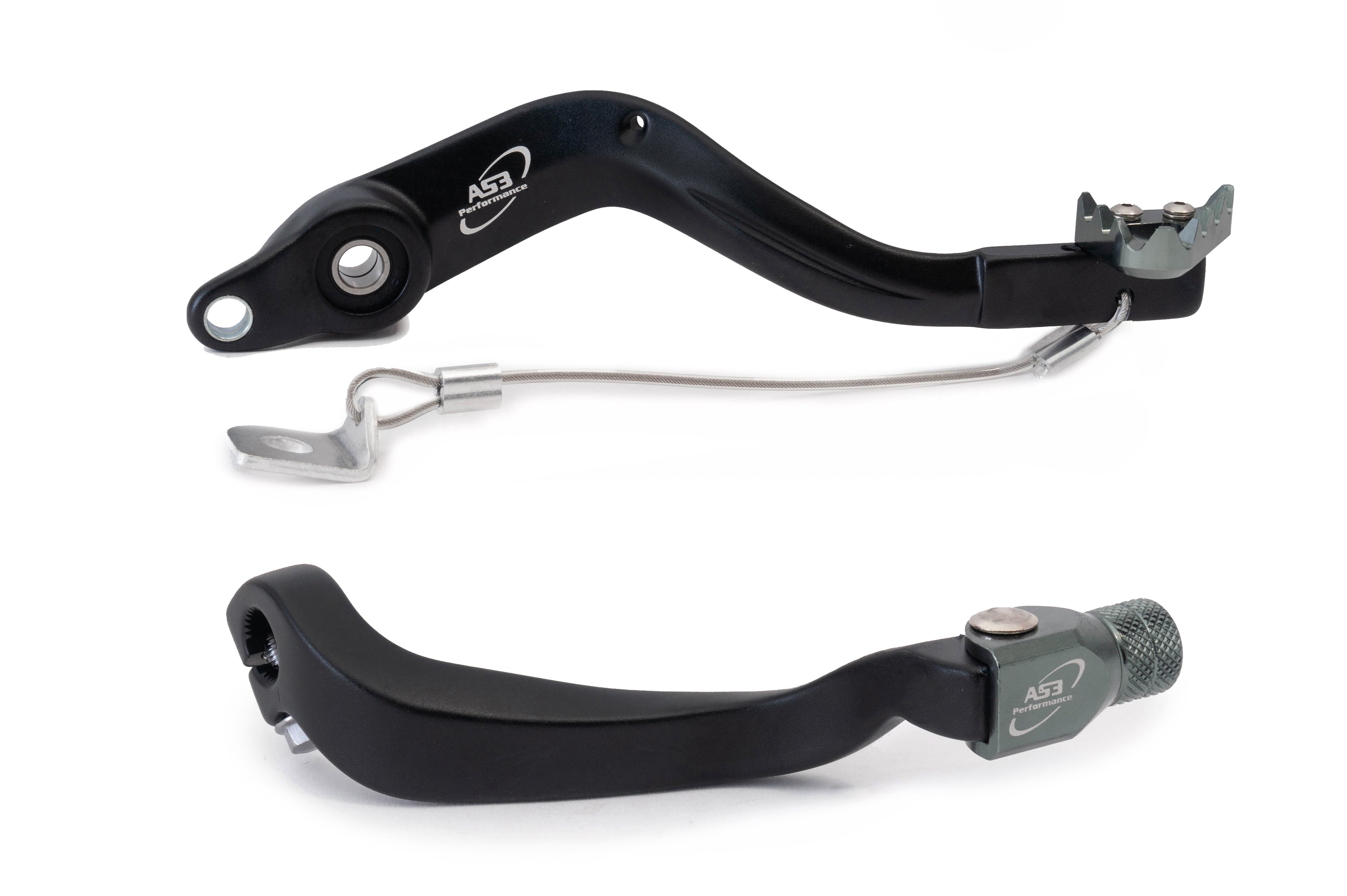AS3 Factory Series Rempedaal & Versnellingspook Zwart