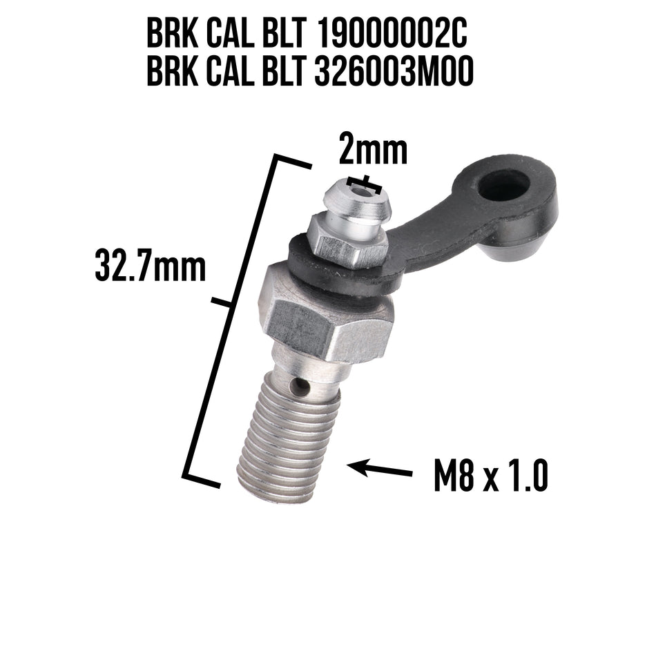 Braktec Banjo Bolt M8X1.0 with M5X1.0 Valve
