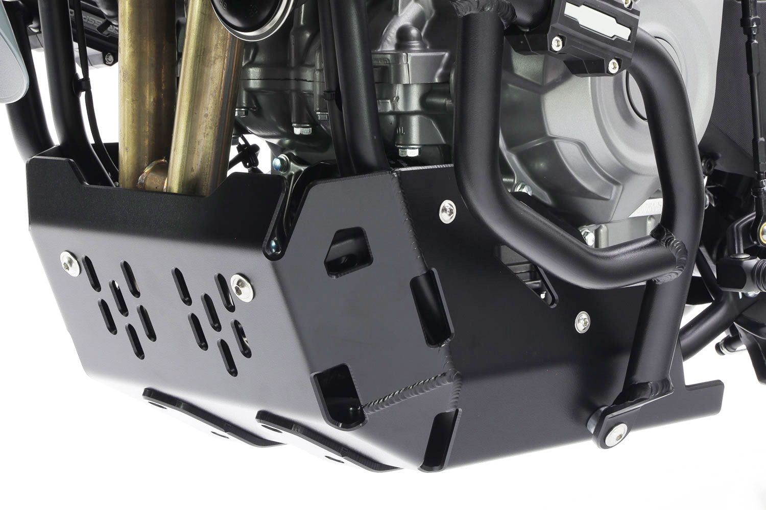 CF MOTO 450 MT 2024 AS3 ALUMINIUM SKID PLATE SUMP BASH GUARD BLACK