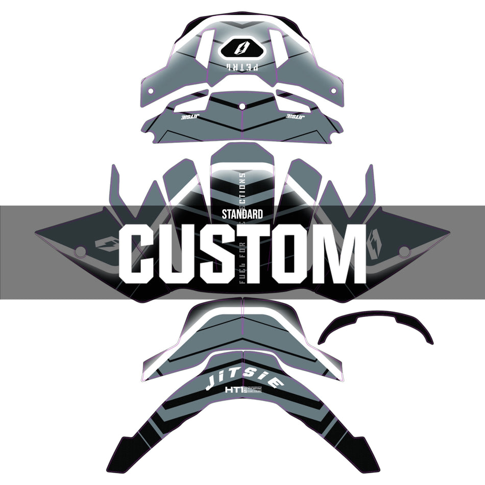 Jitsie Custom HT1 Helmet Sticker Wrap Petrel