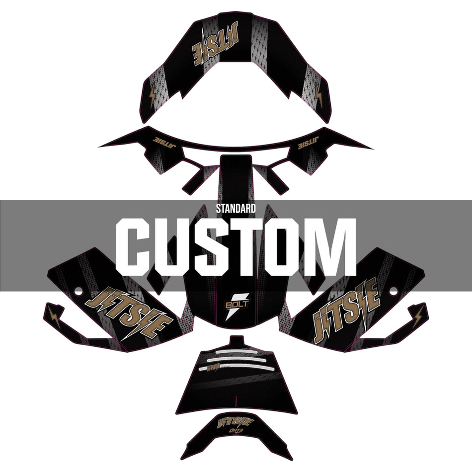 Jitsie Custom HT3 Helmet Sticker Wrap Bolt