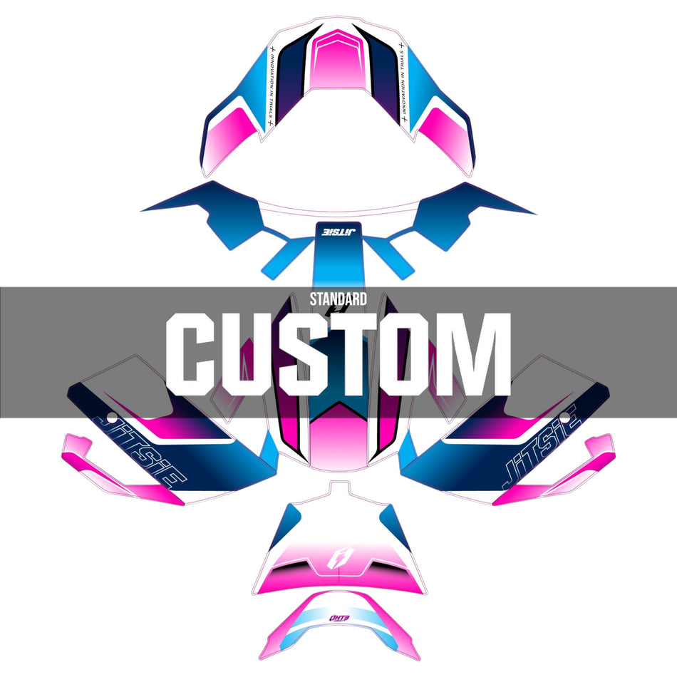Jitsie Custom HT3 Helmet Sticker Wrap Weft