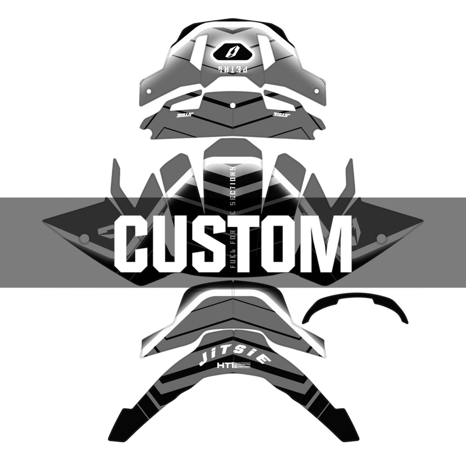 Jitsie Custom HT1 Helmet Sticker Wrap Petrel