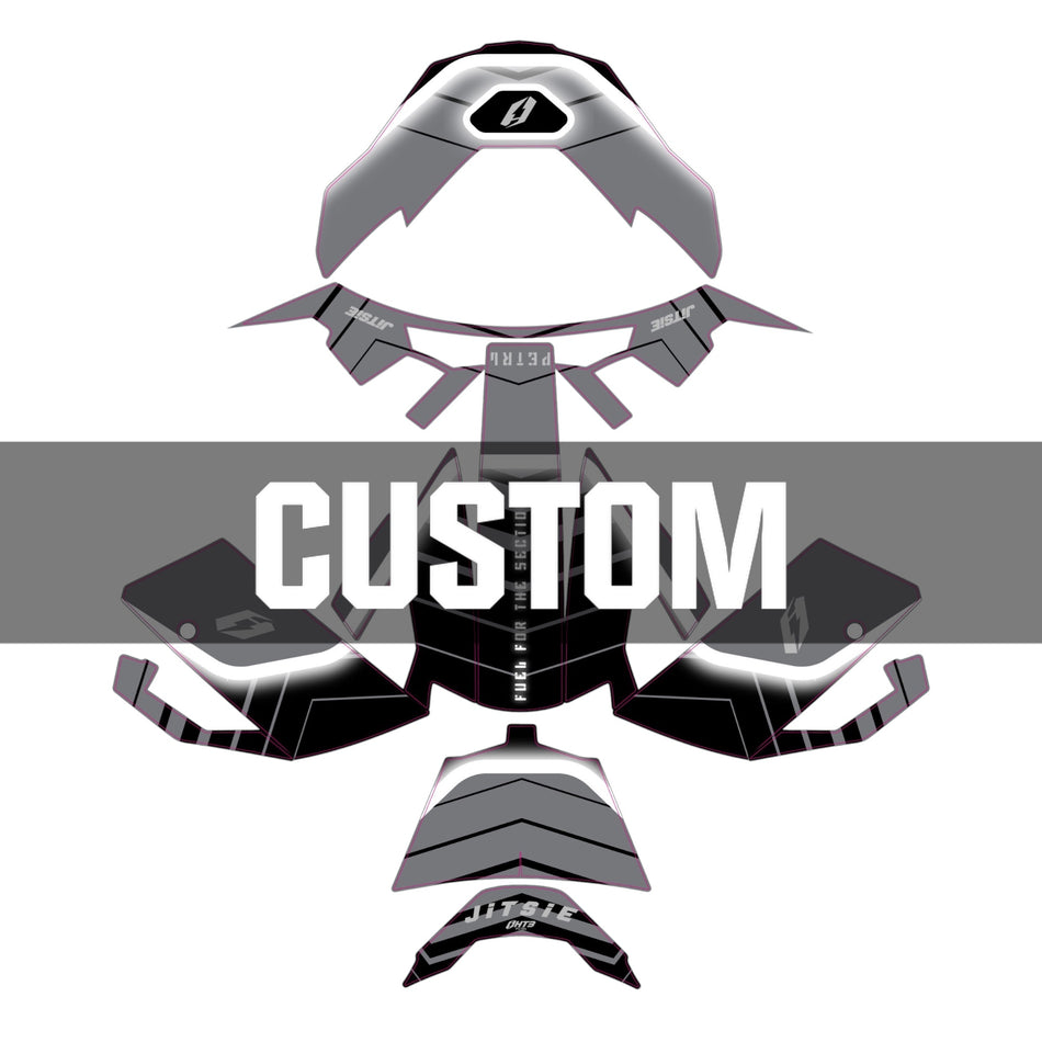 Jitsie Custom HT3 Helmet Sticker Wrap Petrl