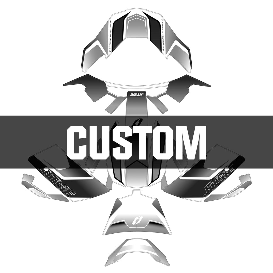 Jitsie Custom HT3 Helmet Sticker Wrap Weft