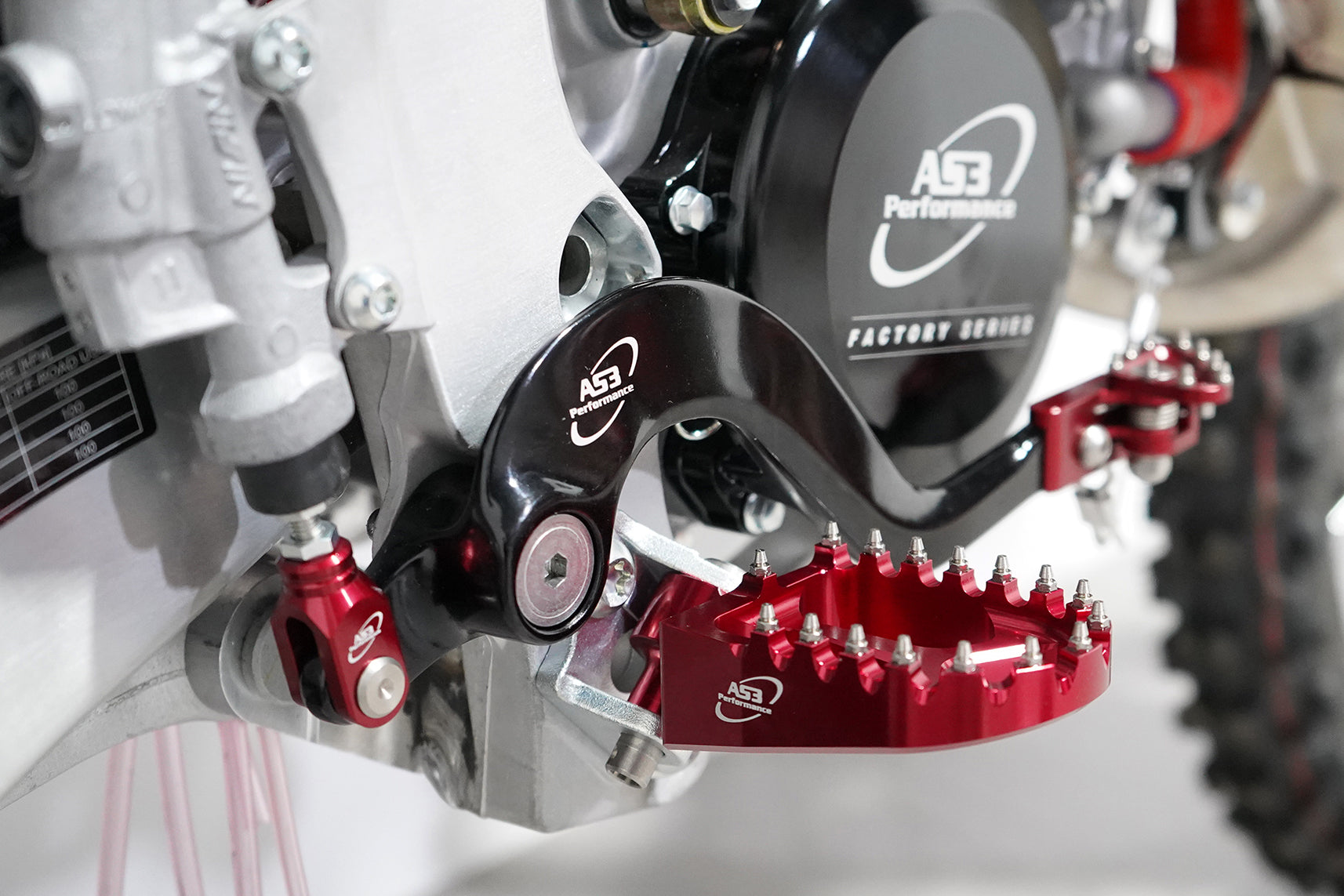 AS3 Racing Series Voetsteunen Rood