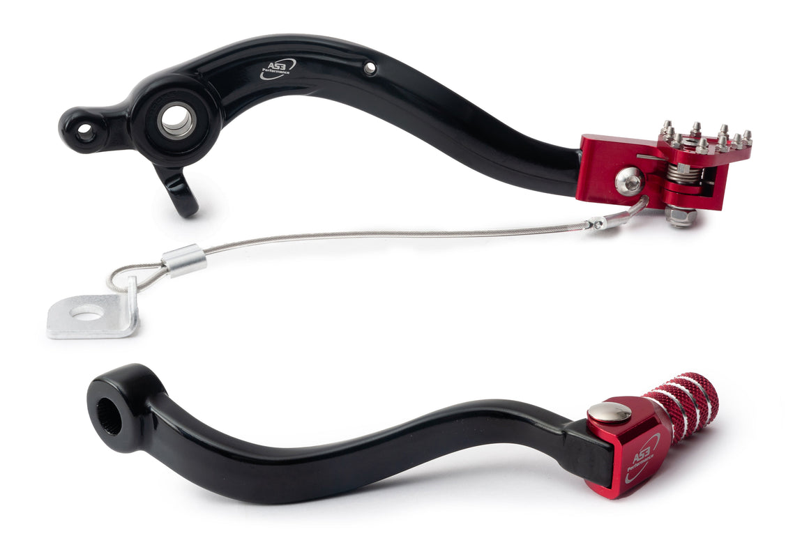 AS3 Versnellingspook & Rempedaal Set Rood